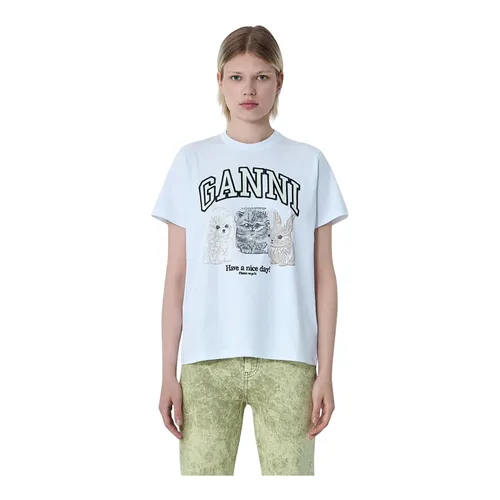 Ganni - Tops > T-Shirts - White - Ganni - Modalova