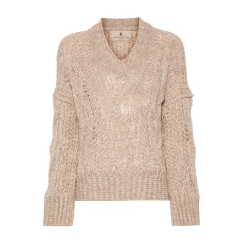 Knitwear > V-neck Knitwear - - Ermanno Scervino - Modalova