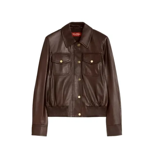 Jackets > Leather Jackets - - Max Mara - Modalova
