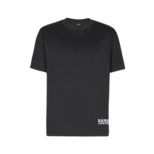 Balmain - Tops > T-Shirts - Black - Balmain - Modalova