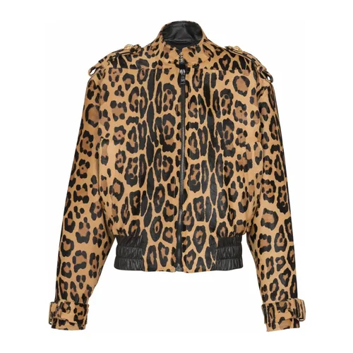 Jackets > Leather Jackets - - Balmain - Modalova