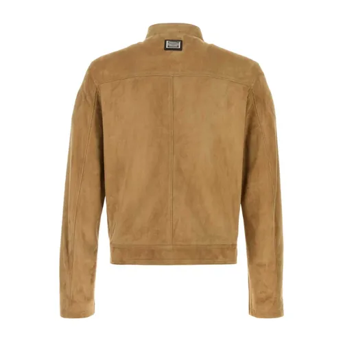Jackets > Leather Jackets - - Dolce & Gabbana - Modalova