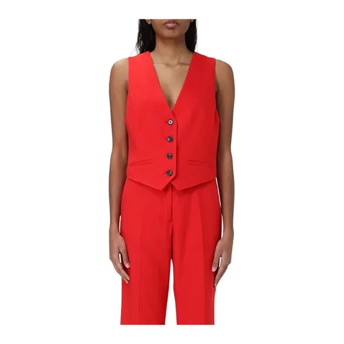 Msgm - Jackets > Vests - Red - Msgm - Modalova
