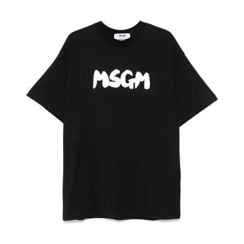 Msgm - Tops > T-Shirts - Black - Msgm - Modalova