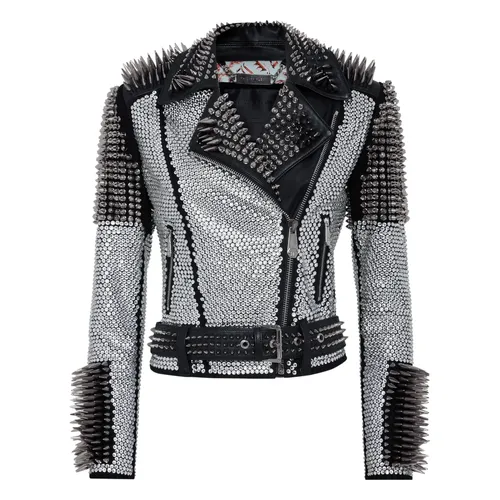 Jackets > Leather Jackets - - Philipp Plein - Modalova