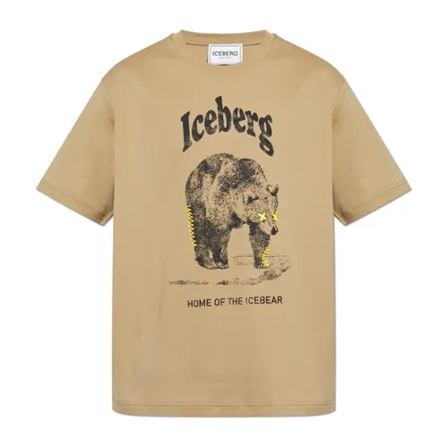 Iceberg - Tops > T-Shirts - Beige - Iceberg - Modalova