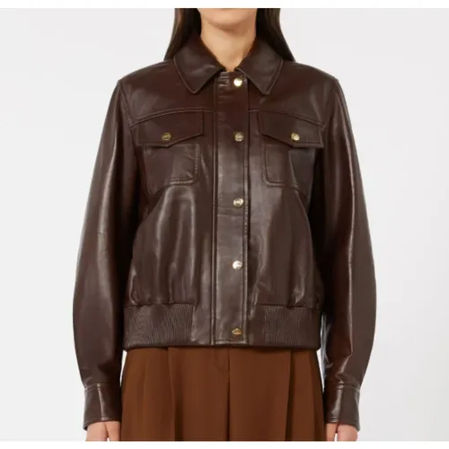 Jackets > Leather Jackets - - Max Mara - Modalova
