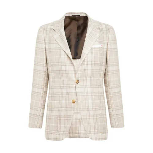 Kiton - Jackets > Blazers - Beige - Kiton - Modalova