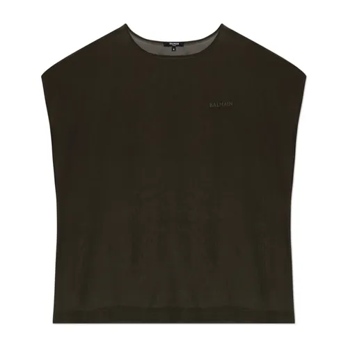 Balmain - Tops > T-Shirts - Green - Balmain - Modalova