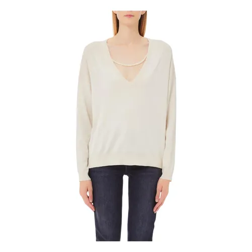 Knitwear > V-neck Knitwear - - Liu Jo - Modalova