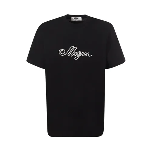 Msgm - Tops > T-Shirts - Black - Msgm - Modalova