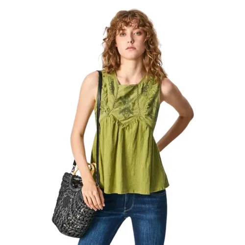 Tops > Sleeveless Tops - - Pepe Jeans - Modalova
