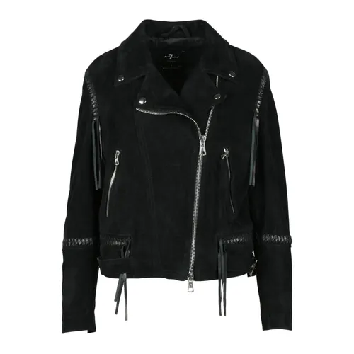 Jackets > Leather Jackets - - 7 For All Mankind - Modalova