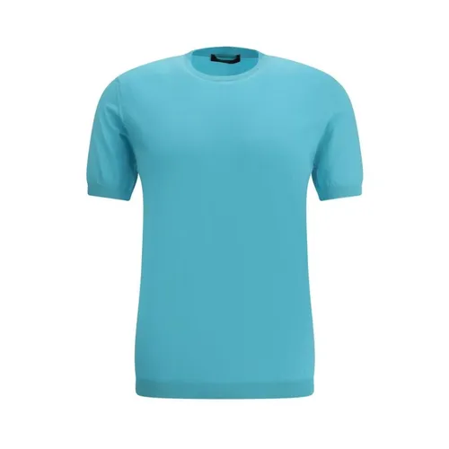Moorer - Tops > T-Shirts - Blue - Moorer - Modalova