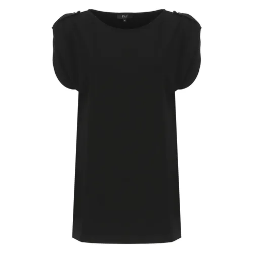 Fay - Tops > T-Shirts - Black - Fay - Modalova