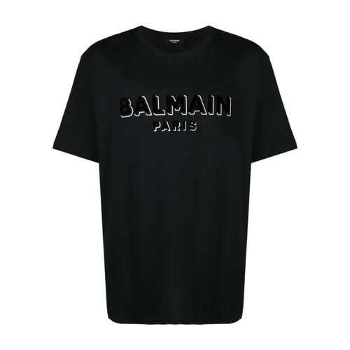 Balmain - Tops > T-Shirts - Black - Balmain - Modalova