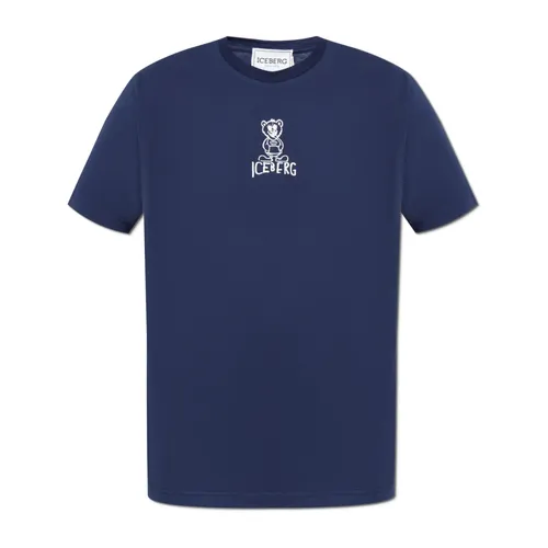 Iceberg - Tops > T-Shirts - Blue - Iceberg - Modalova