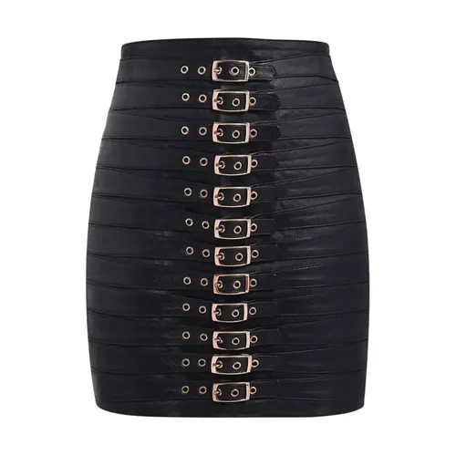 Skirts > Leather Skirts - - Manokhi - Modalova