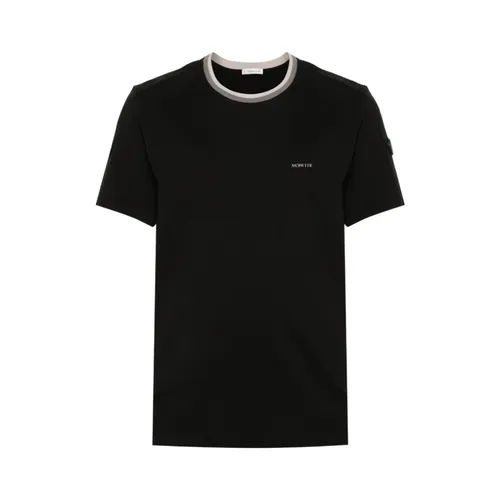 Moncler - Tops > T-Shirts - Black - Moncler - Modalova