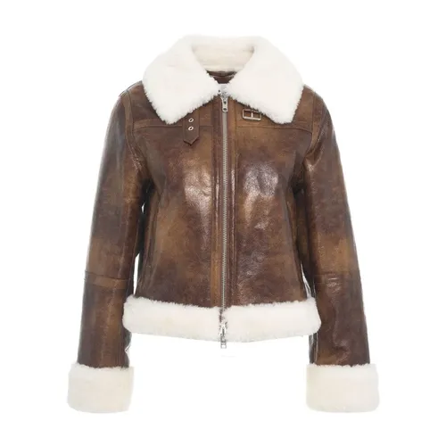 Jackets > Faux Fur & Shearling Jackets - - Stand Studio - Modalova