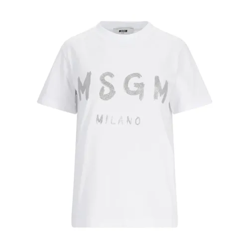 Msgm - Tops > T-Shirts - White - Msgm - Modalova