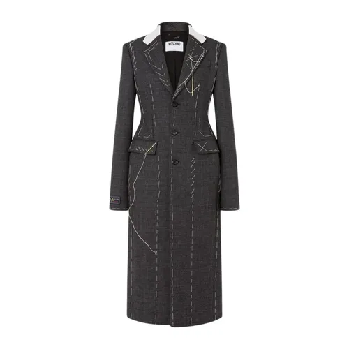 Coats > Single-Breasted Coats - - Moschino - Modalova