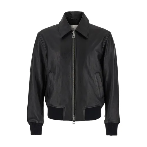 Jackets > Leather Jackets - - Ami Paris - Modalova