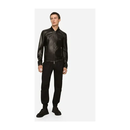 Jackets > Leather Jackets - - Dolce & Gabbana - Modalova