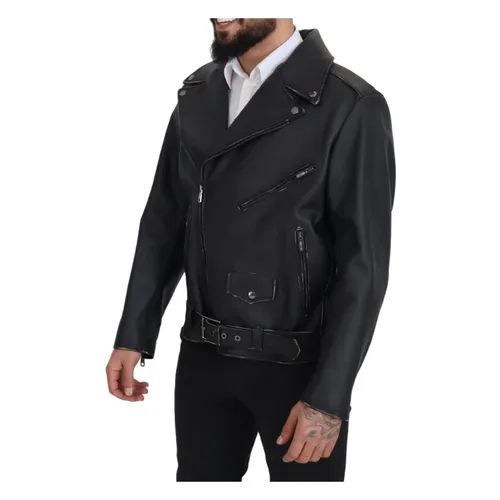 Jackets > Leather Jackets - - Dolce & Gabbana - Modalova