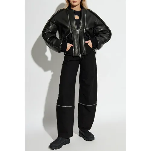 Jackets > Leather Jackets - - Moncler - Modalova
