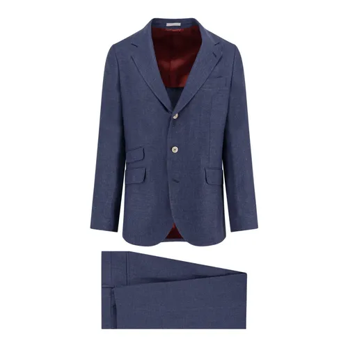 Suits > Suit Sets > Single Breasted Suits - - Brunello Cucinelli - Modalova