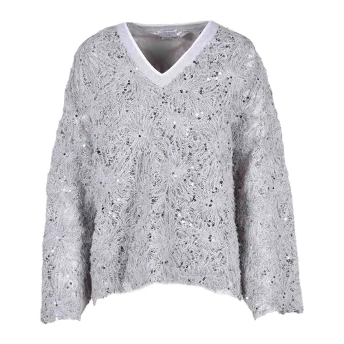 Knitwear > V-neck Knitwear - - Brunello Cucinelli - Modalova
