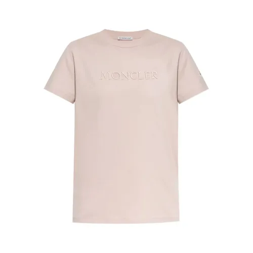 Moncler - Tops > T-Shirts - Pink - Moncler - Modalova