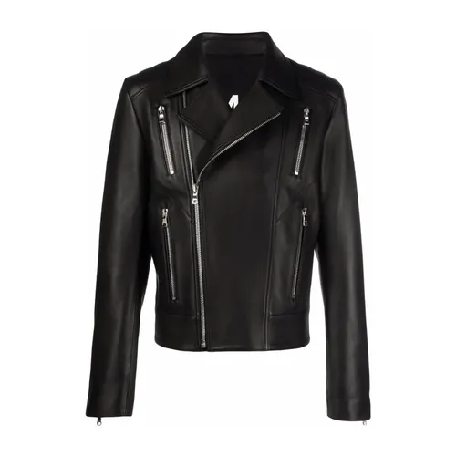 Jackets > Leather Jackets - - Balmain - Modalova