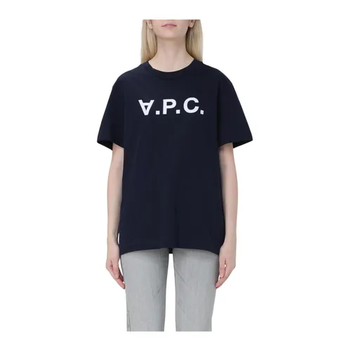 A.p.c. - Tops > T-Shirts - Blue - A.p.c. - Modalova