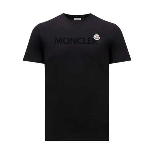 Moncler - Tops > T-Shirts - Blue - Moncler - Modalova