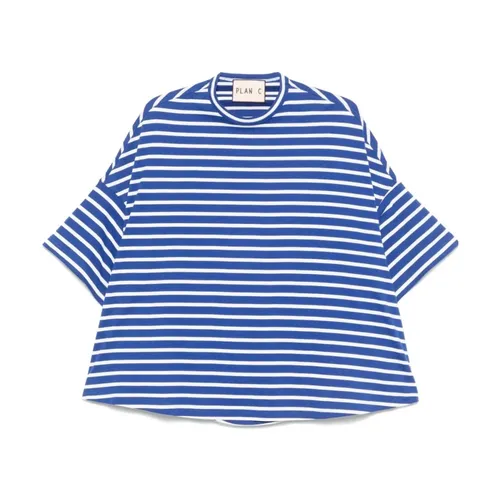 Plan C - Tops > T-Shirts - Blue - Plan C - Modalova