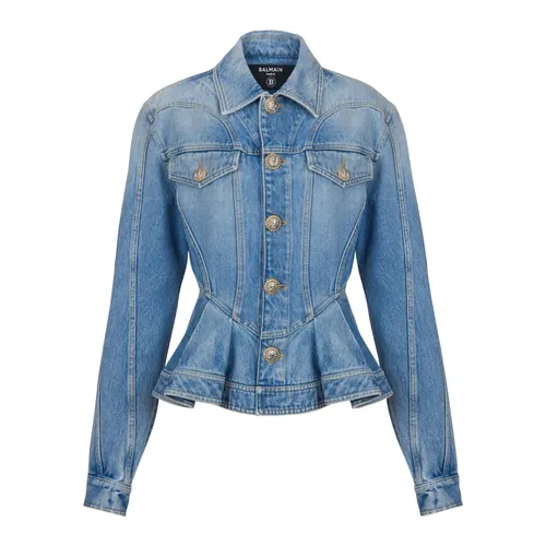 Jackets > Denim Jackets - - Balmain - Modalova
