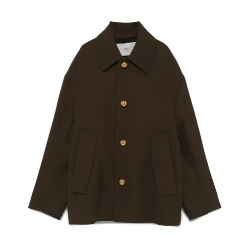 Coats > Single-Breasted Coats - - Ami Paris - Modalova