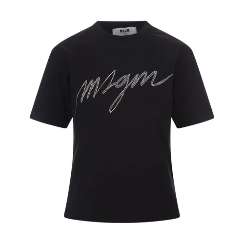 Msgm - Tops > T-Shirts - Black - Msgm - Modalova