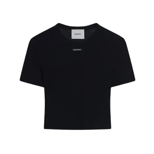 Halfboy - Tops > T-Shirts - Black - Halfboy - Modalova