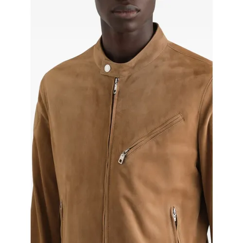 Jackets > Leather Jackets - - Dolce & Gabbana - Modalova