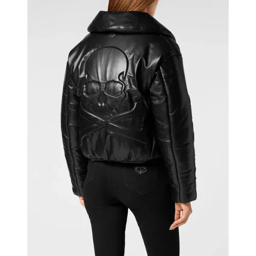 Jackets > Leather Jackets - - Philipp Plein - Modalova