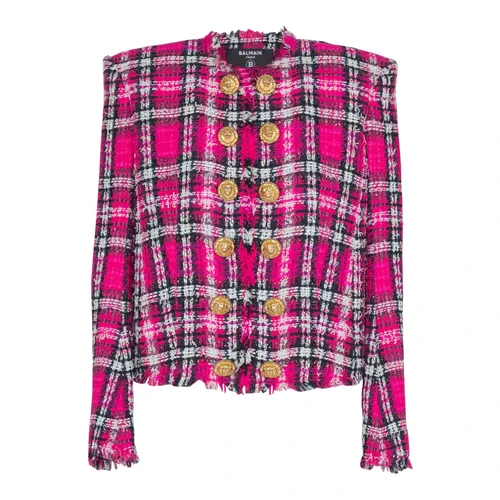 Jackets > Tweed Jackets - - Balmain - Modalova
