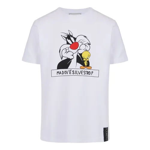 Iceberg - Tops > T-Shirts - White - Iceberg - Modalova