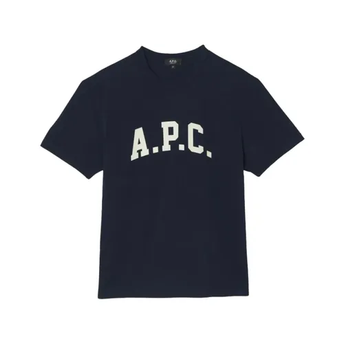 A.p.c. - Tops > T-Shirts - Blue - A.p.c. - Modalova