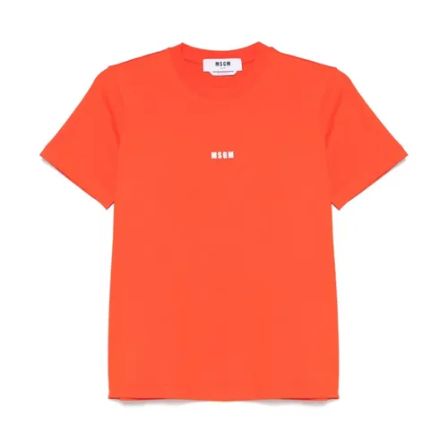 Msgm - Tops > T-Shirts - Red - Msgm - Modalova