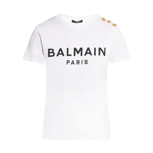 Balmain - Tops > T-Shirts - White - Balmain - Modalova