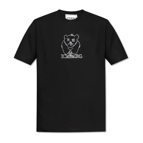 Iceberg - Tops > T-Shirts - Black - Iceberg - Modalova
