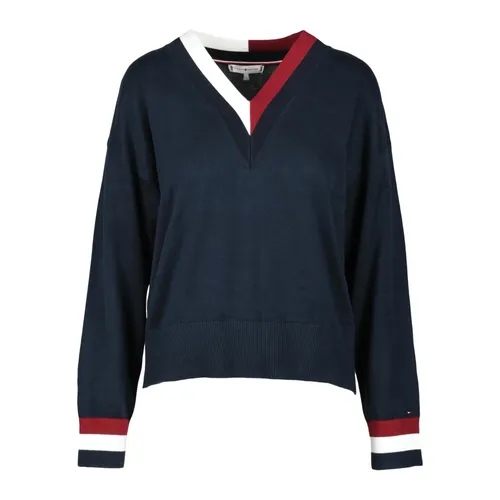 Knitwear > V-neck Knitwear - - Tommy Hilfiger - Modalova